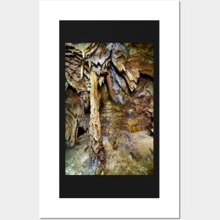 Closeup of stalactites and stalagmites Posters and Art